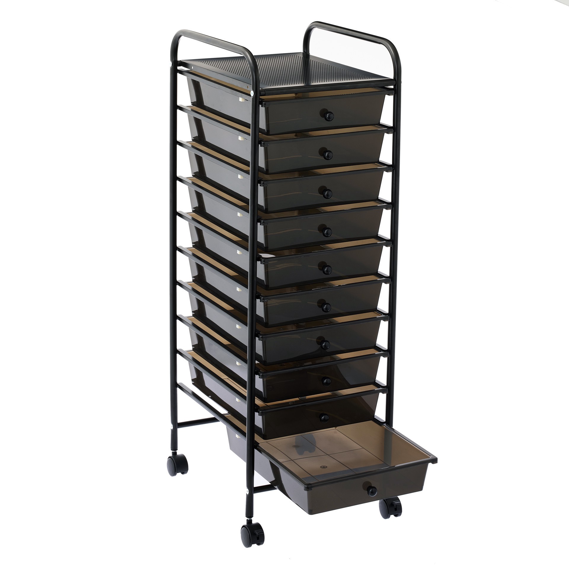 slide 9 of 9, 10 Drawer Rolling Cart By Simply Tidy, 12.6 in x 15.35 in x 37.99 in