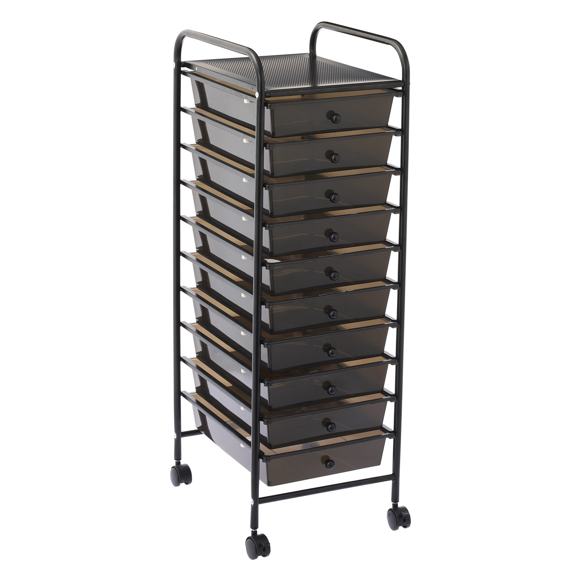 slide 7 of 9, 10 Drawer Rolling Cart By Simply Tidy, 12.6 in x 15.35 in x 37.99 in