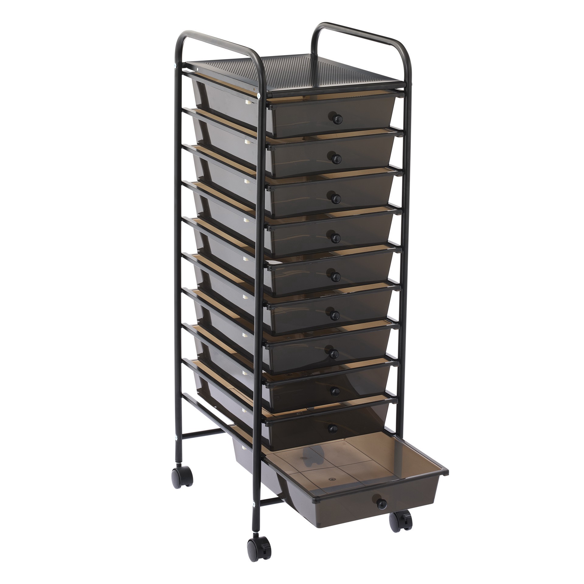 slide 4 of 9, 10 Drawer Rolling Cart By Simply Tidy, 12.6 in x 15.35 in x 37.99 in
