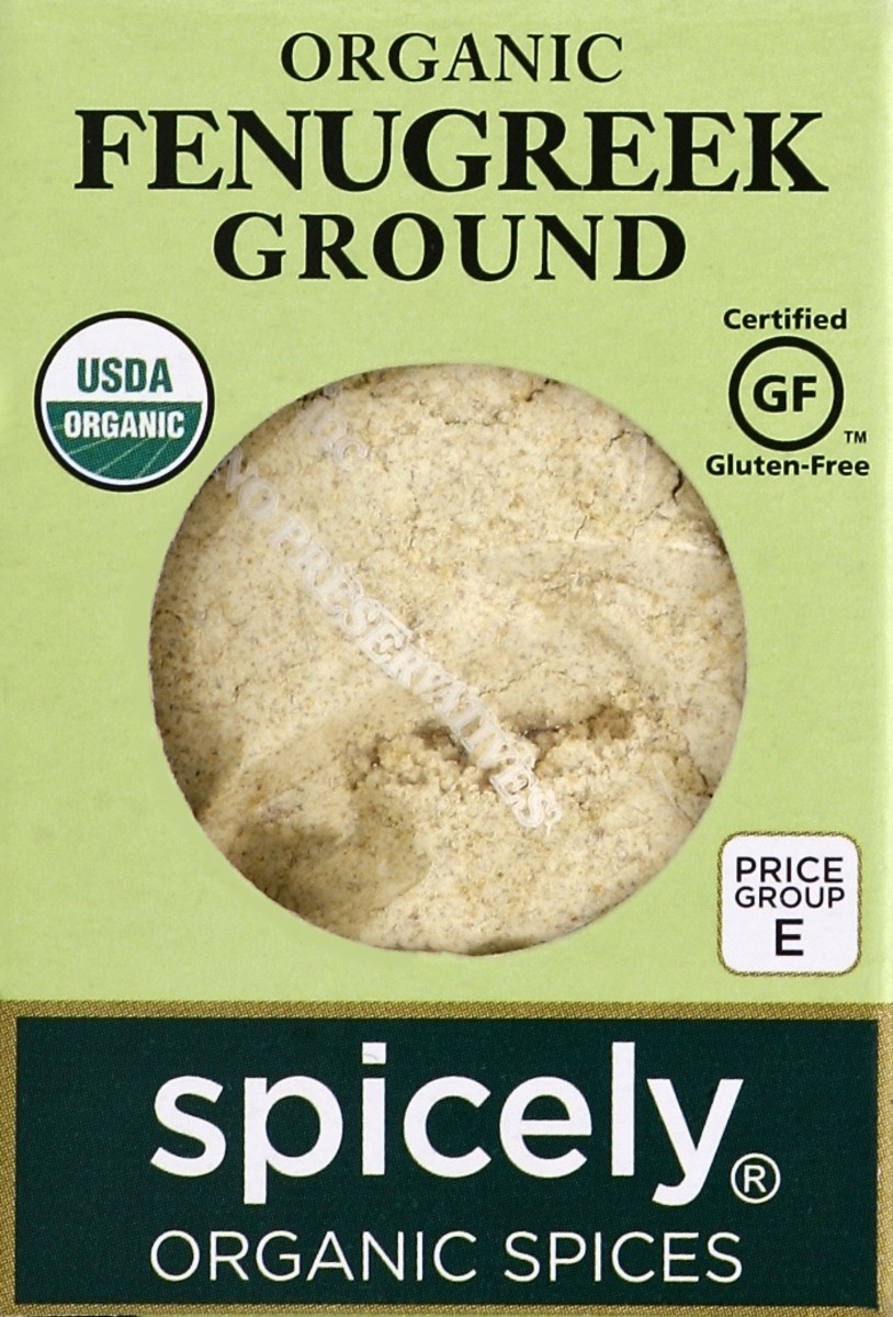 slide 3 of 4, Spicely Organic Spices Fenugreek Ground Ecobox, 0.45 oz