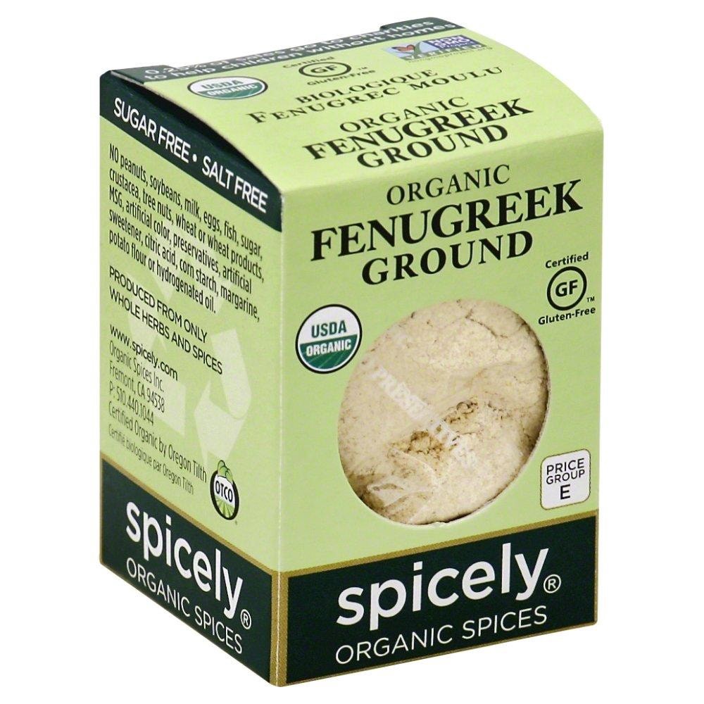 slide 1 of 4, Spicely Organic Spices Fenugreek Ground Ecobox, 0.45 oz