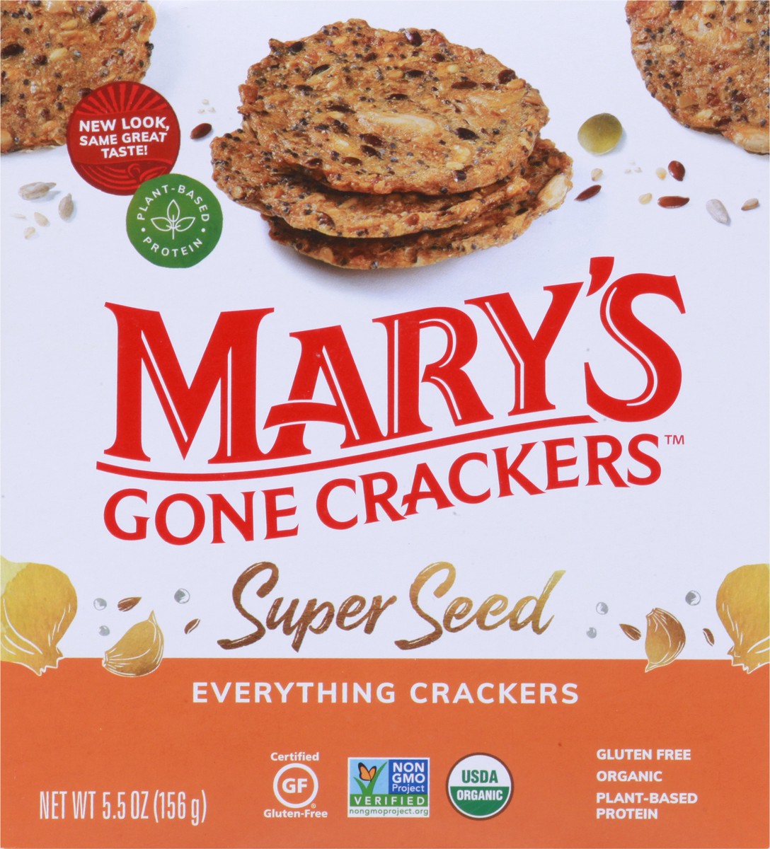 slide 4 of 9, Mary's Gone Crackers Gluten Free Super Seed Everything Crackers, 5.5 oz