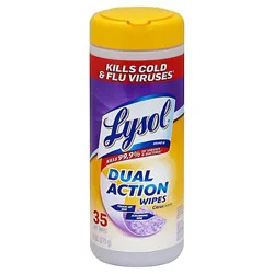 Lysol Dual Action Wipes - 35 Count.