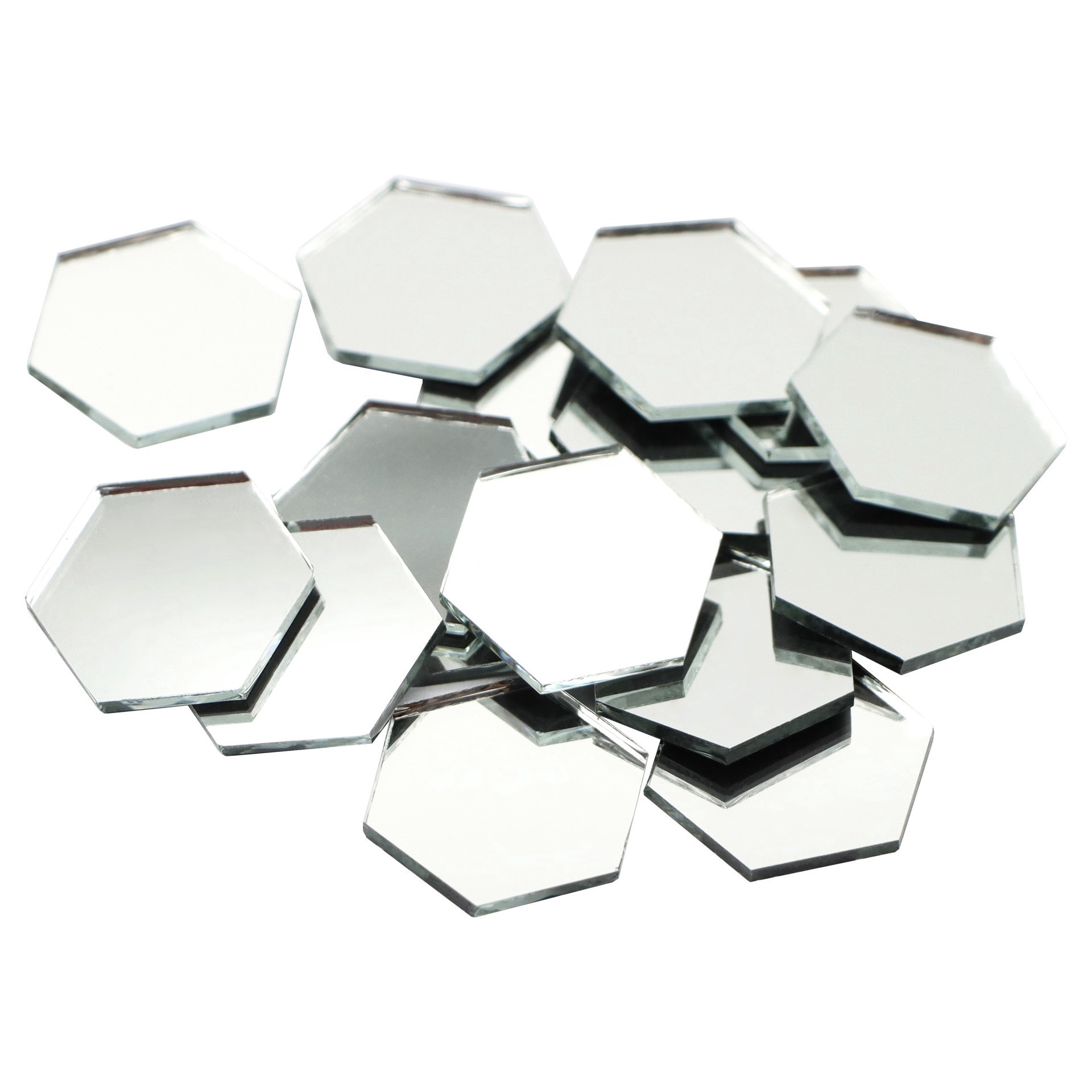 slide 2 of 3, 1" Hexagon Glass Mirrors, 50ct. By Make Market, 50 ct