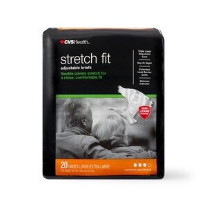 slide 1 of 1, CVS Health Stretch Fit Adjustable Briefs Maximum Absorbency, L/Xl, 20 ct