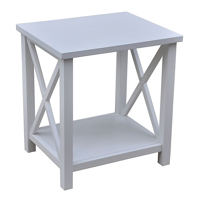 slide 1 of 1, Bee & Willow Home Crossey End Table - Simply White, 1 ct