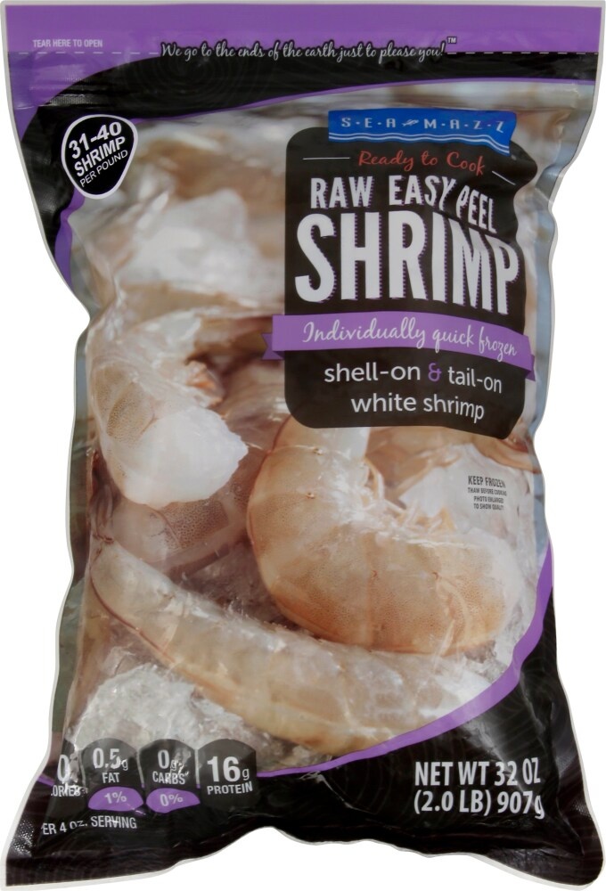 slide 1 of 1, Seamazz Raw Easy Peel Shrimp, 32 oz