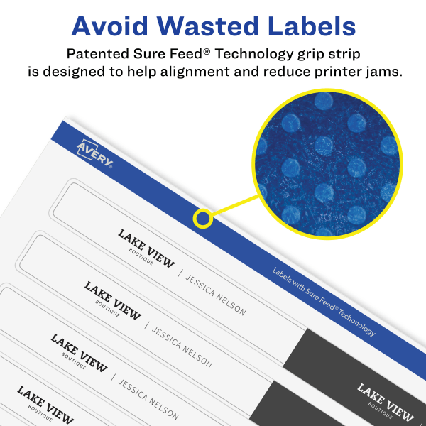 slide 5 of 8, Avery Permanent Durable Wraparound Labels, 22845, White, 40 ct; 9 3/4 in x 1 1/4 in