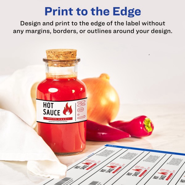 slide 7 of 8, Avery Permanent Durable Wraparound Labels, 22845, White, 40 ct; 9 3/4 in x 1 1/4 in