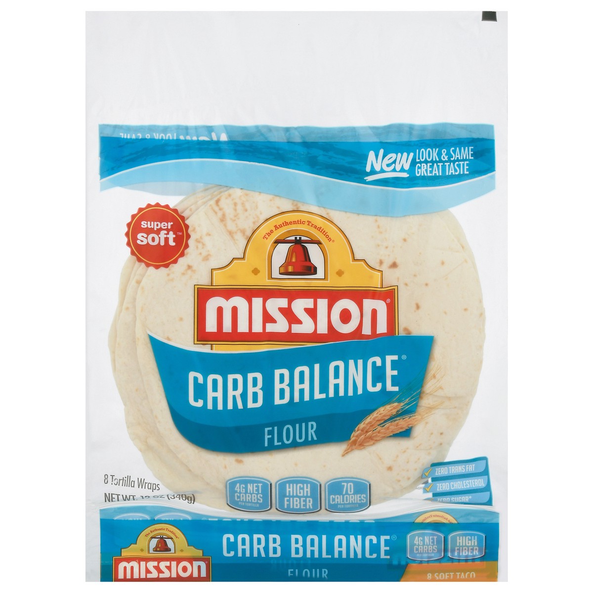 slide 1 of 13, Mission Carb Balance Flour Tortilla Wraps 8 ea, 8 ct