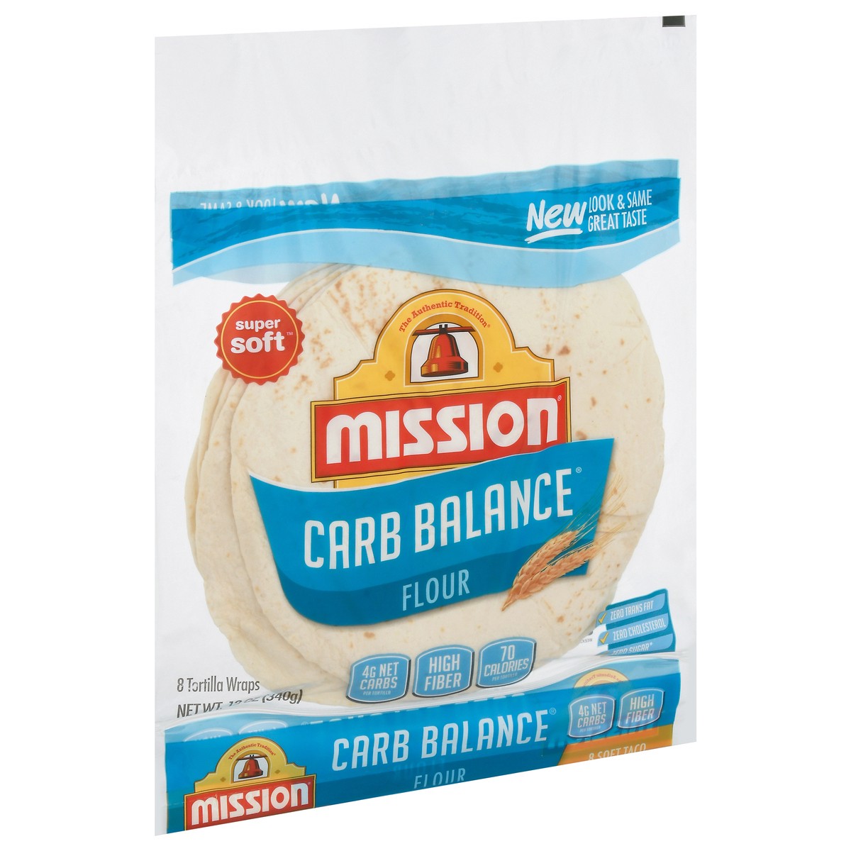 slide 3 of 13, Mission Carb Balance Flour Tortilla Wraps 8 ea, 8 ct