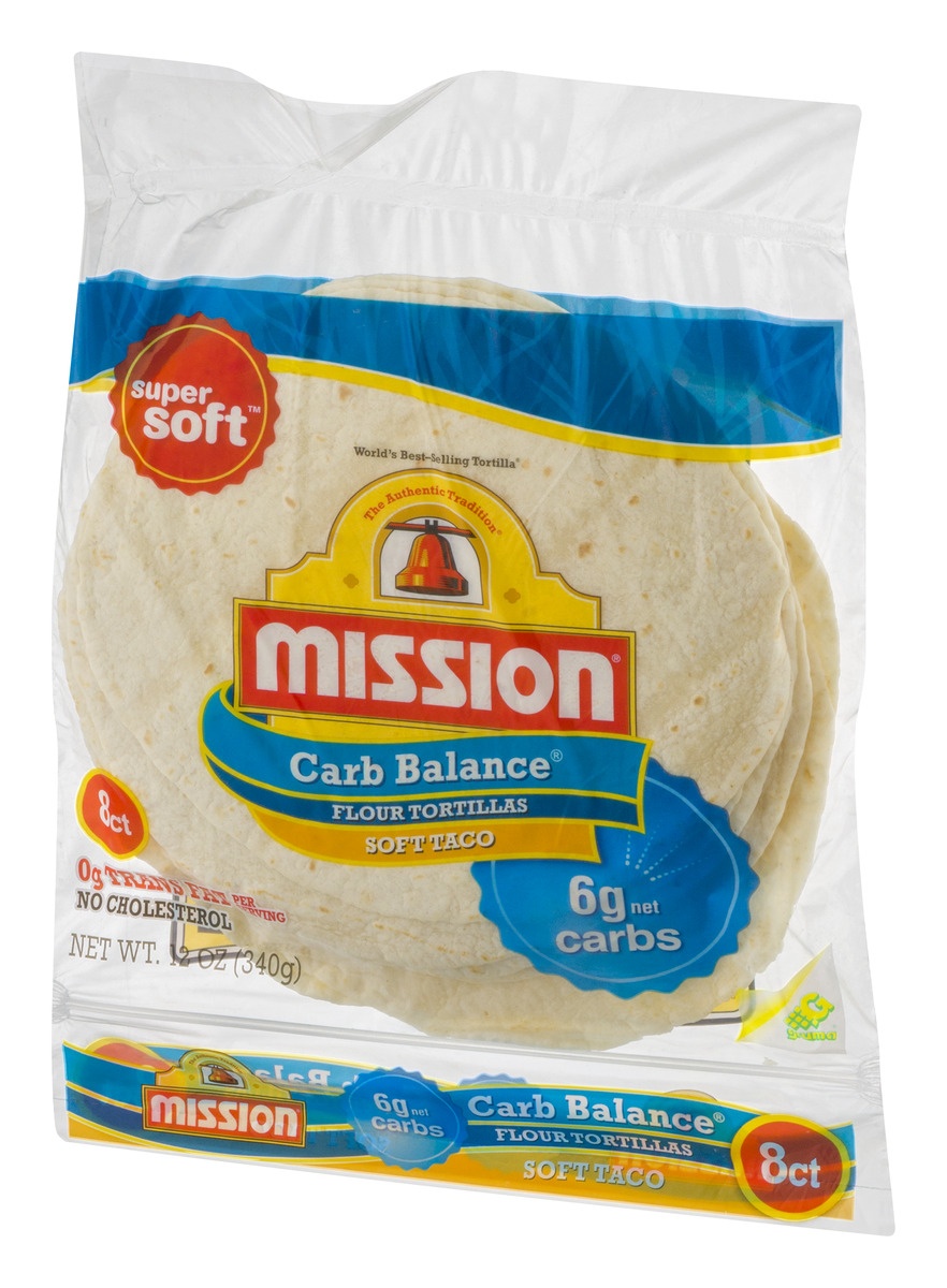 slide 3 of 10, Mission Carb Balance Flour Tortillas, 8 ct
