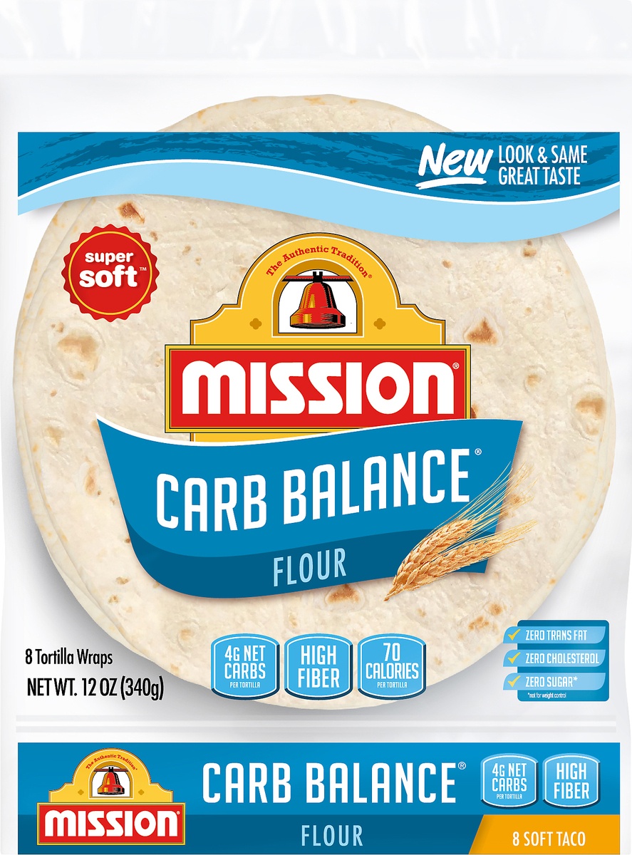slide 9 of 10, Mission Carb Balance Flour Tortillas, 8 ct