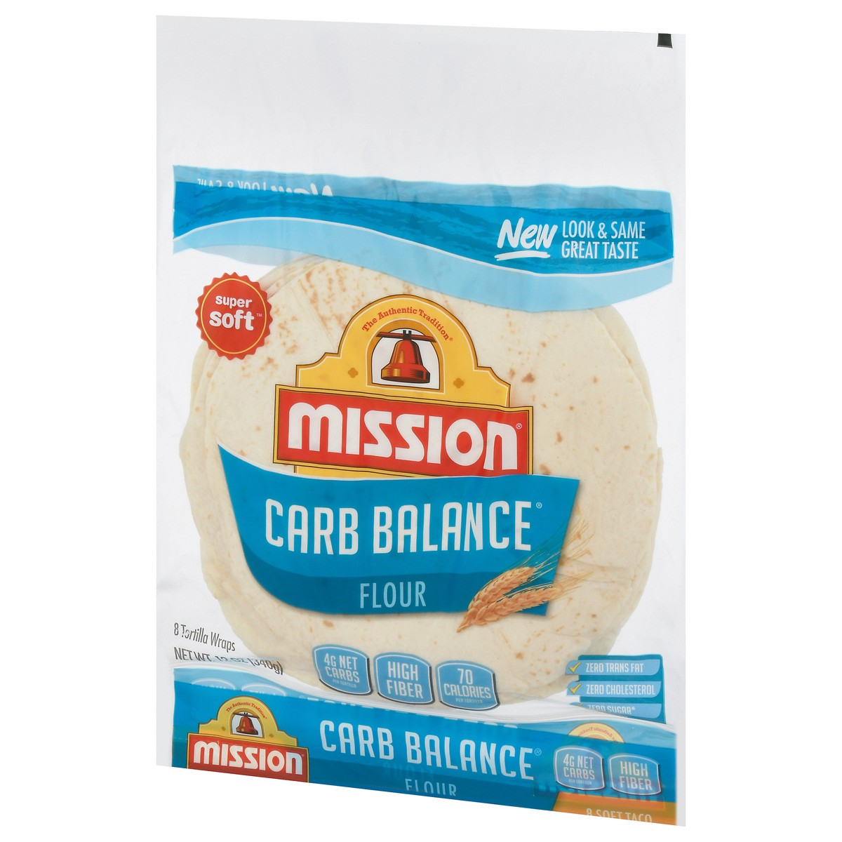 slide 9 of 13, Mission Carb Balance Flour Tortilla Wraps 8 ea, 8 ct
