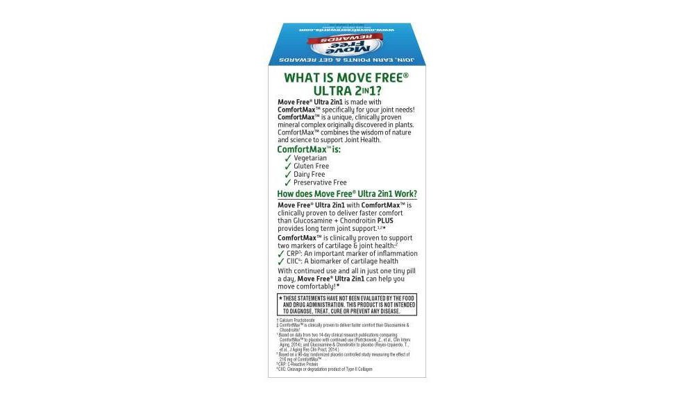 slide 3 of 4, Schiff Move Free Joint Health Ultra 2 In 1 Coated Tablets, 30 ct