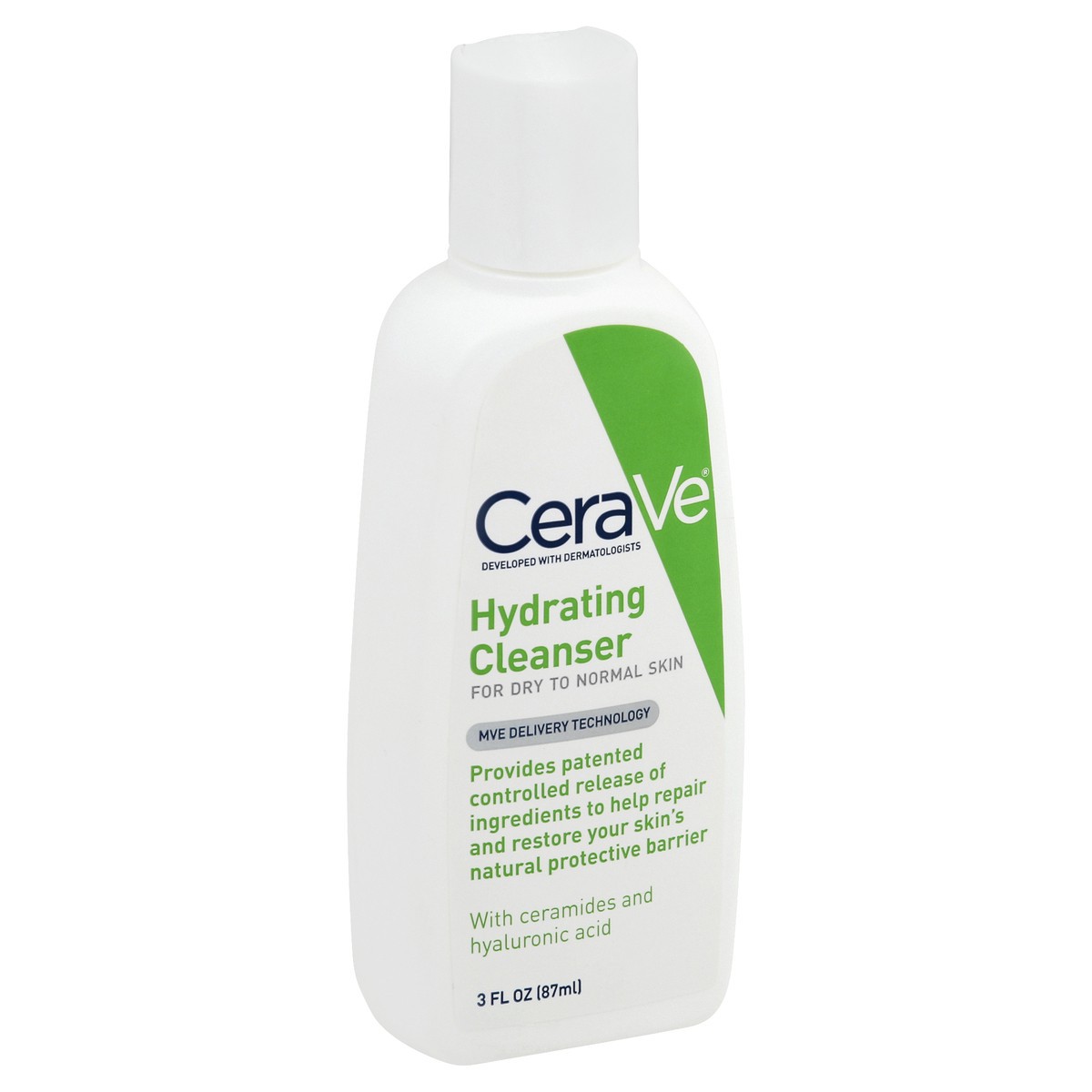 slide 2 of 10, CeraVe Hydrating Facial Cleanser, 3 fl oz