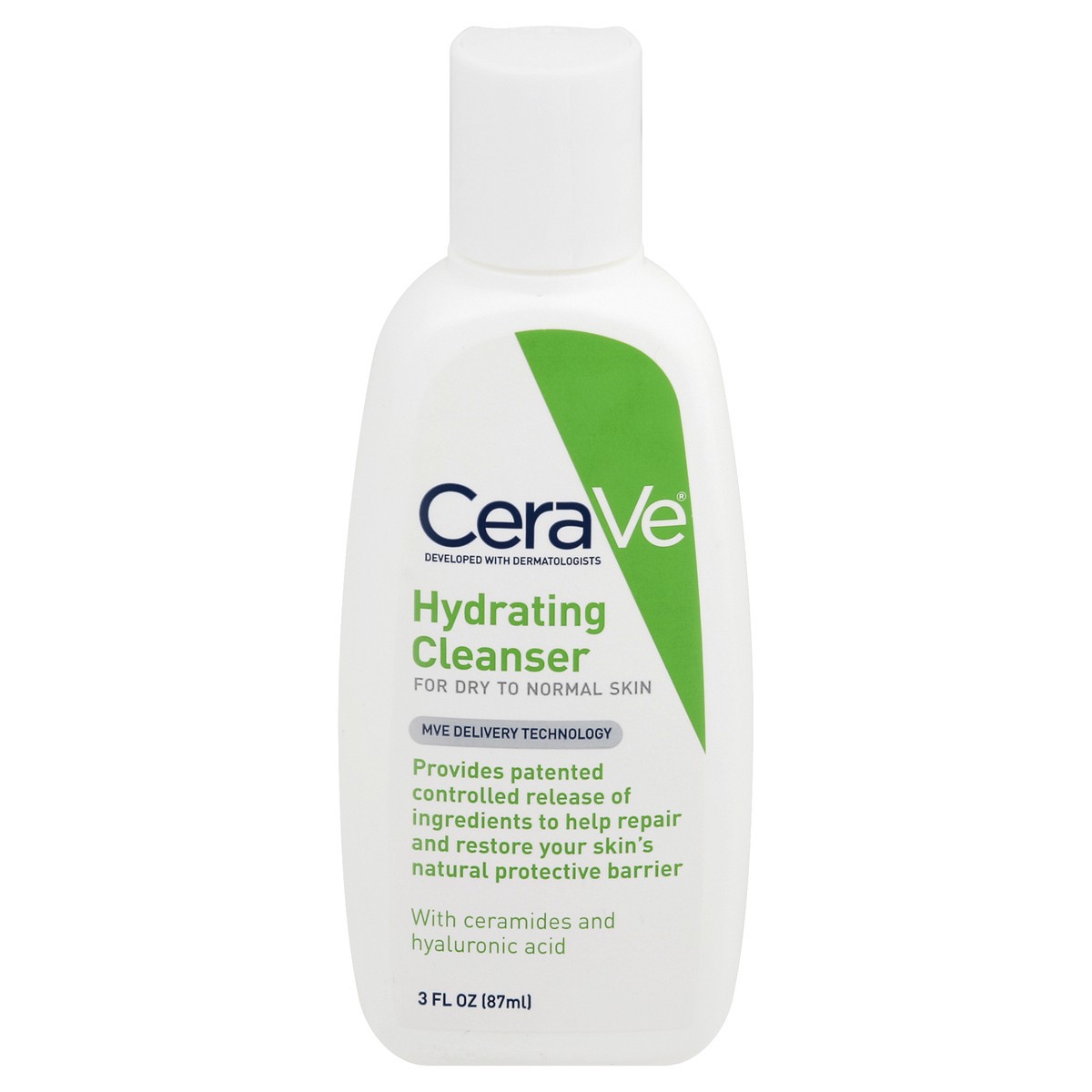 slide 6 of 10, CeraVe Hydrating Facial Cleanser, 3 fl oz