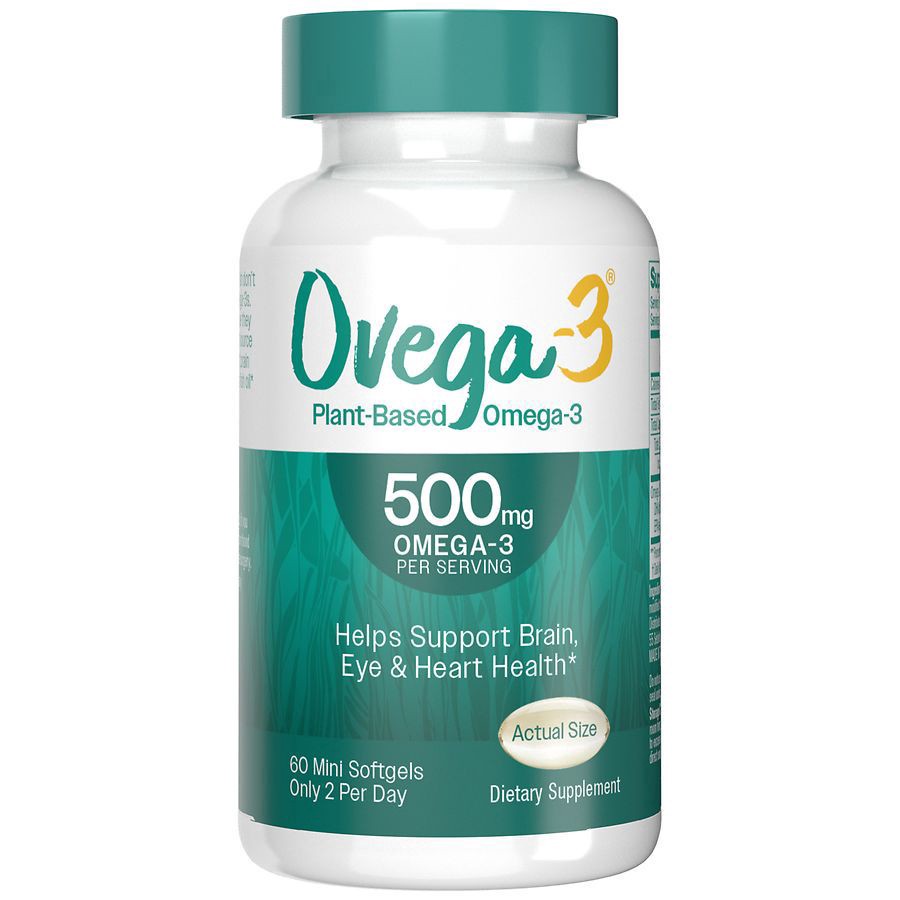slide 1 of 5, Ovega-3 500 mg Omega-3 60 Mini Softgels, 60 ct