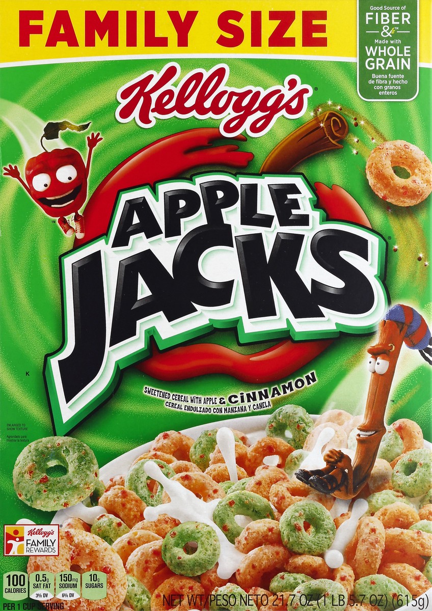 slide 1 of 8, Apple Jacks Cereal 21.7 oz, 21.7 oz