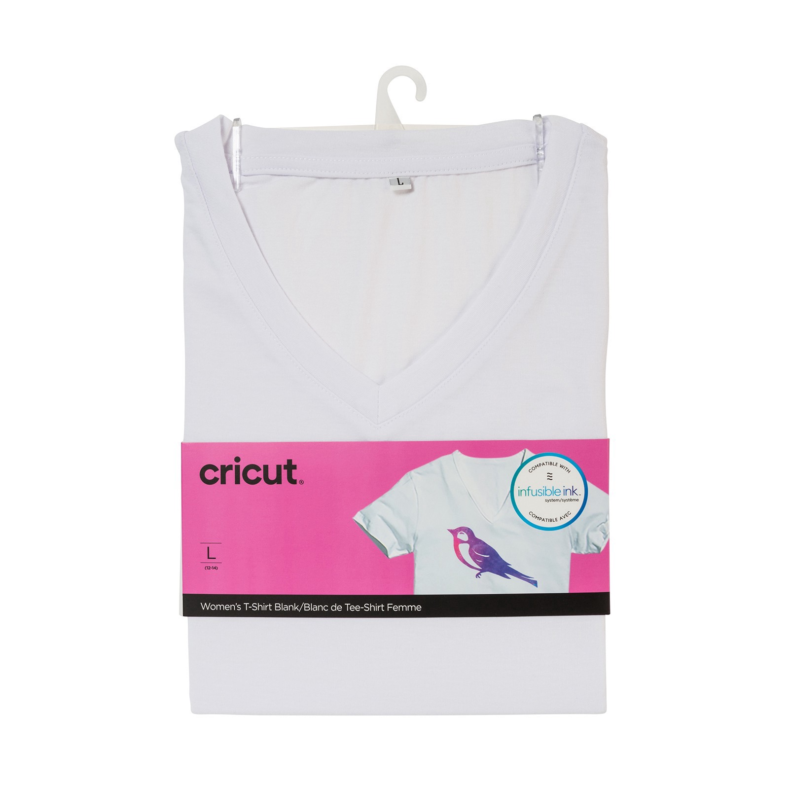 slide 5 of 8, Cricut Women's Blank V-Neck T-Shirt, LG