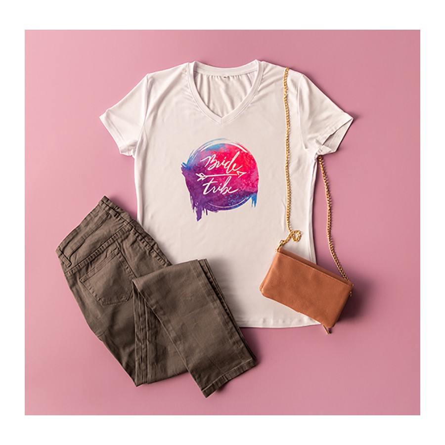 slide 8 of 8, Cricut Women's Blank V-Neck T-Shirt, LG