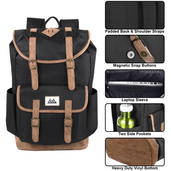 slide 5 of 6, Trailmaker Scout Deluxe Drawstring Backpack, Black, 1 ct