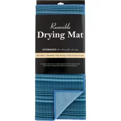Ritz Reversible Drying Mat - Striated Blue