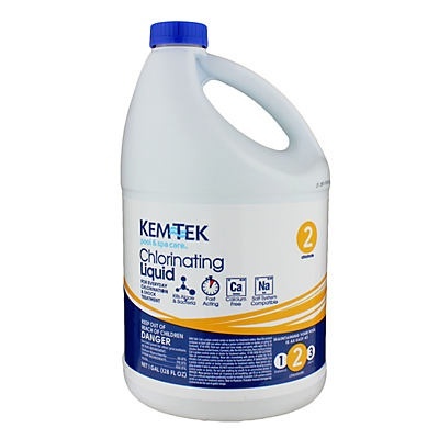 slide 1 of 1, Kem-Tek Pool & Spa Care Chlorinating Liquid, 1 gal