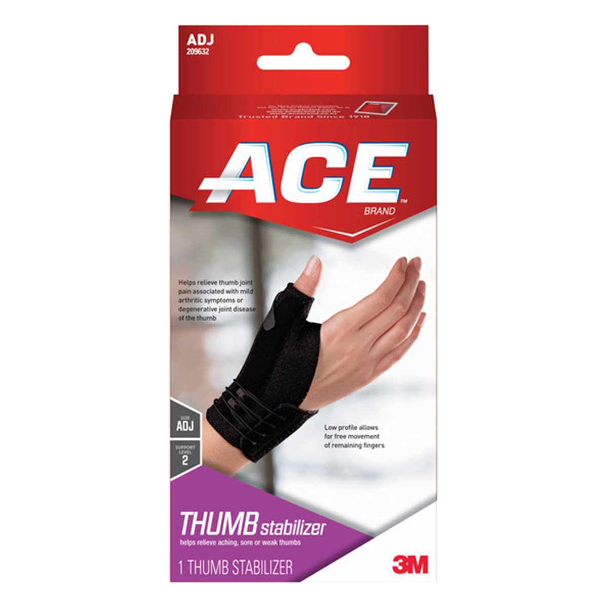 slide 1 of 21, ACE Thumb Stabilizer, 1 ct
