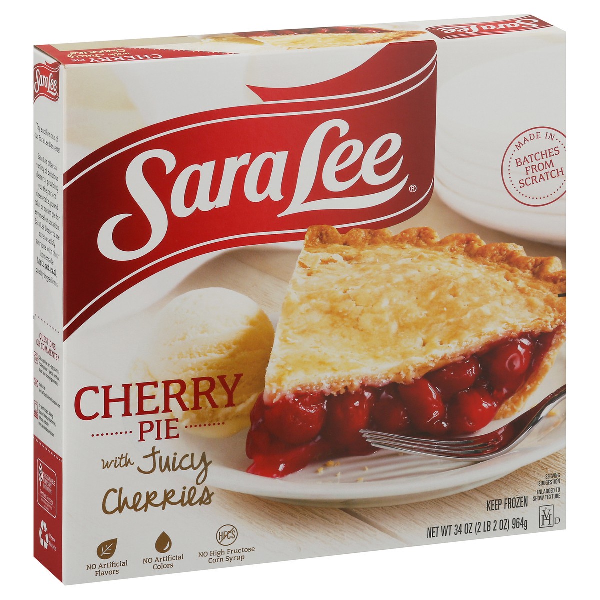 slide 2 of 9, Sara Lee Traditional Fruit Pie 9" Unbaked Cherry 34oz, 34 oz