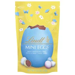 Lindt Mini Eggs Pouch Milk Chocolate, Milk Chocolate Eggs with a Crisp Candy Shell, 4.4 oz. Pouch