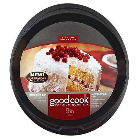 slide 1 of 1, Good Cook Cake Pan Round - Each, 9in, 9 in