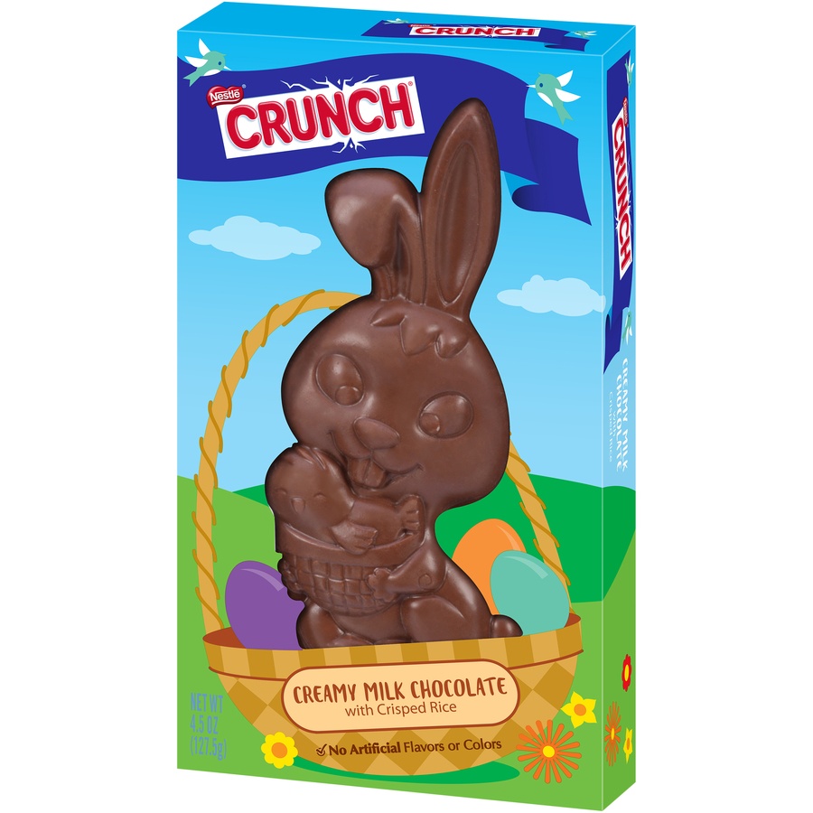 slide 4 of 8, Nestlé CRUNCH Milk Chocolate Bunny, 4.5 oz