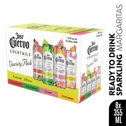 Jose Cuervo Sparkling Cocktails Variety Pack Classic, Strawberry, Paloma, and Pink Lemonade - 8 x 355 ml