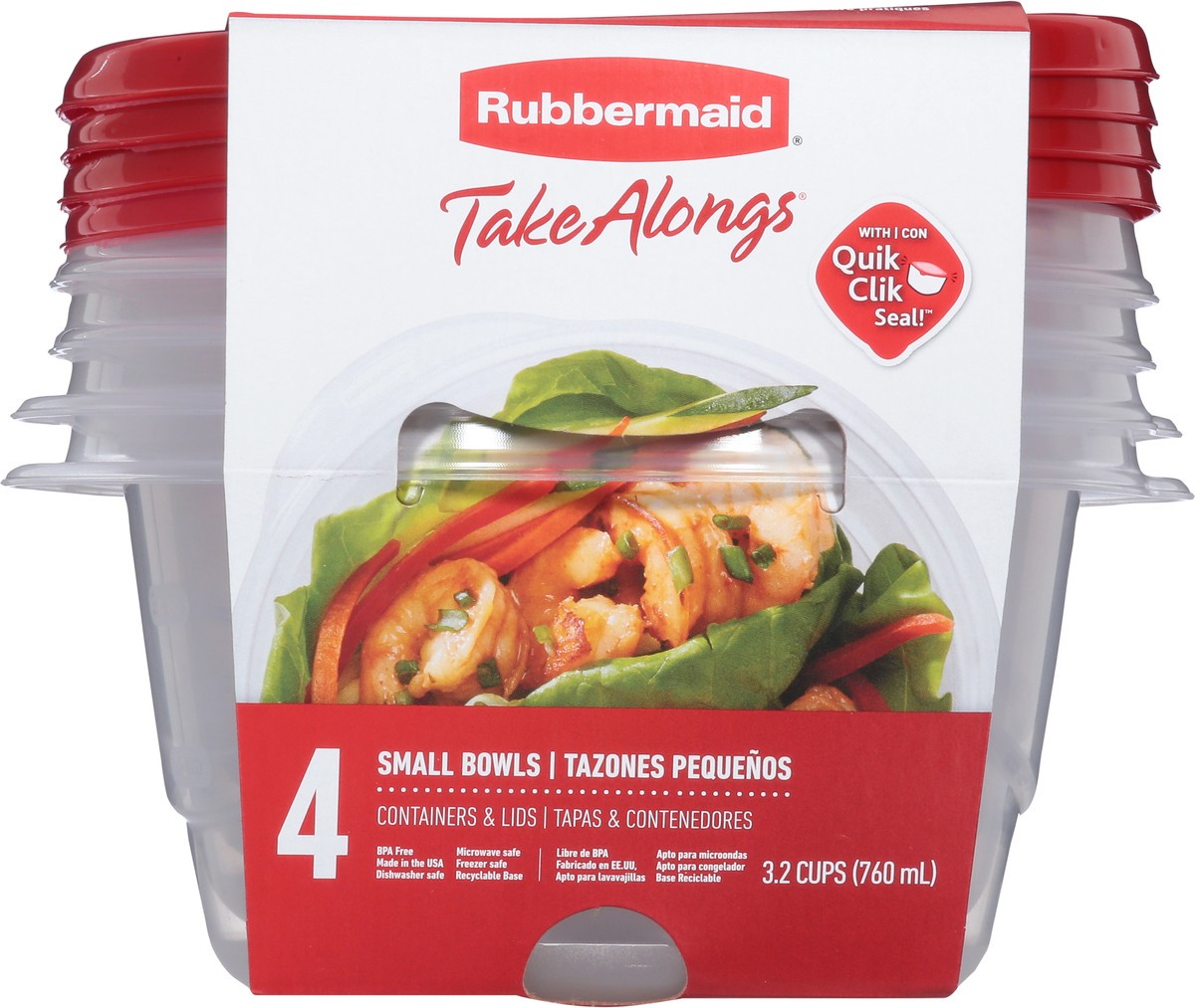 slide 9 of 9, Rubbermaid Round 3.2 Cup Container, 4 ct