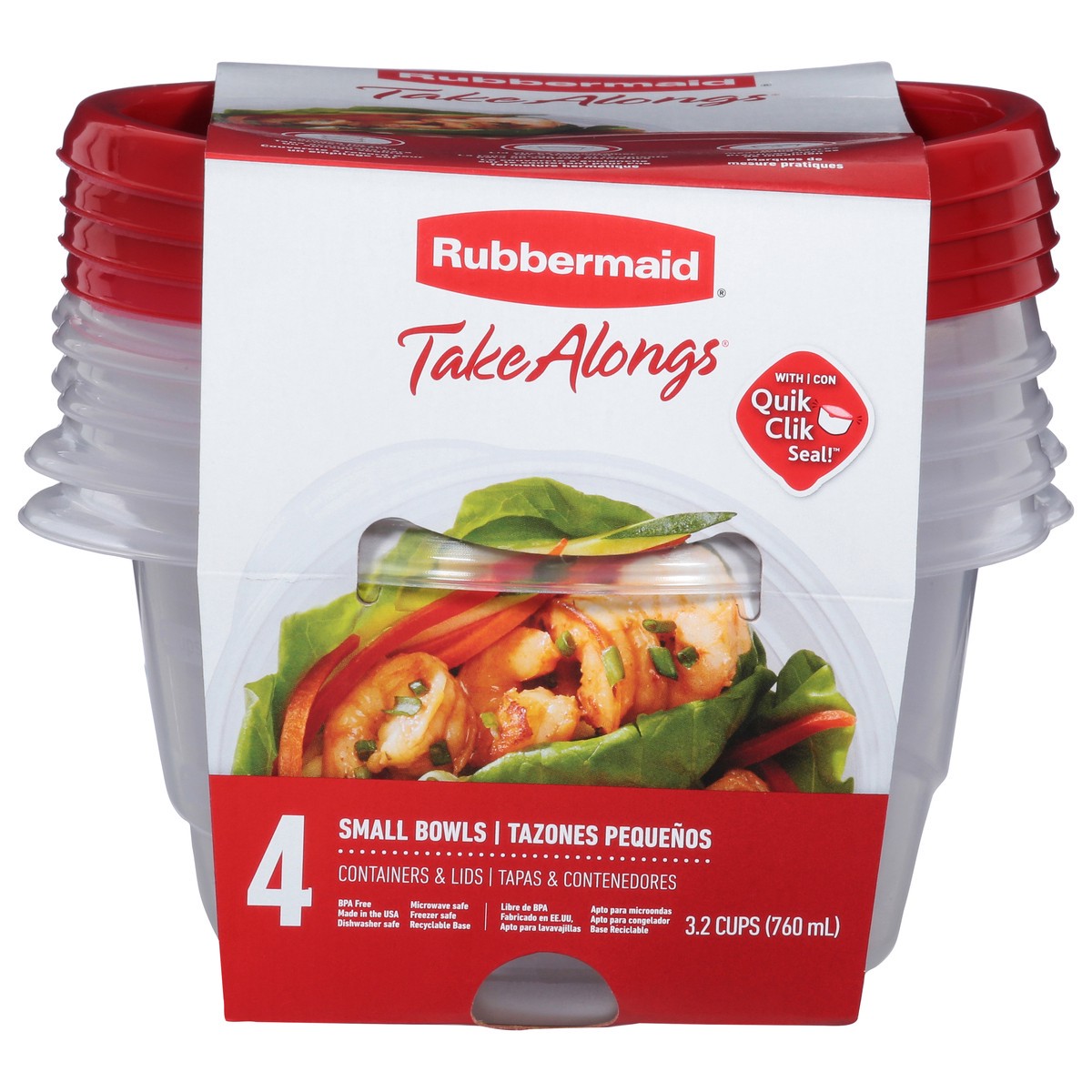 slide 1 of 9, Rubbermaid Round 3.2 Cup Container, 4 ct