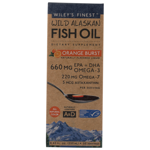 slide 1 of 1, Wiley's Finest Wild Alaskan Fish Oil Organic Burst, 8.45 oz