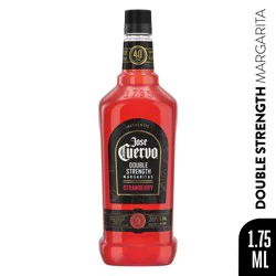 Jose Cuervo Authentic Margarita Double Strength Strawberry Lime Ready to Drink Cocktail, 1.75 L