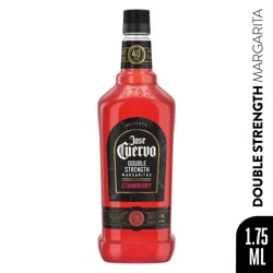 Jose Cuervo Authentic Margarita Double Strength Strawberry Lime Ready to Drink Cocktail, 1.75 L