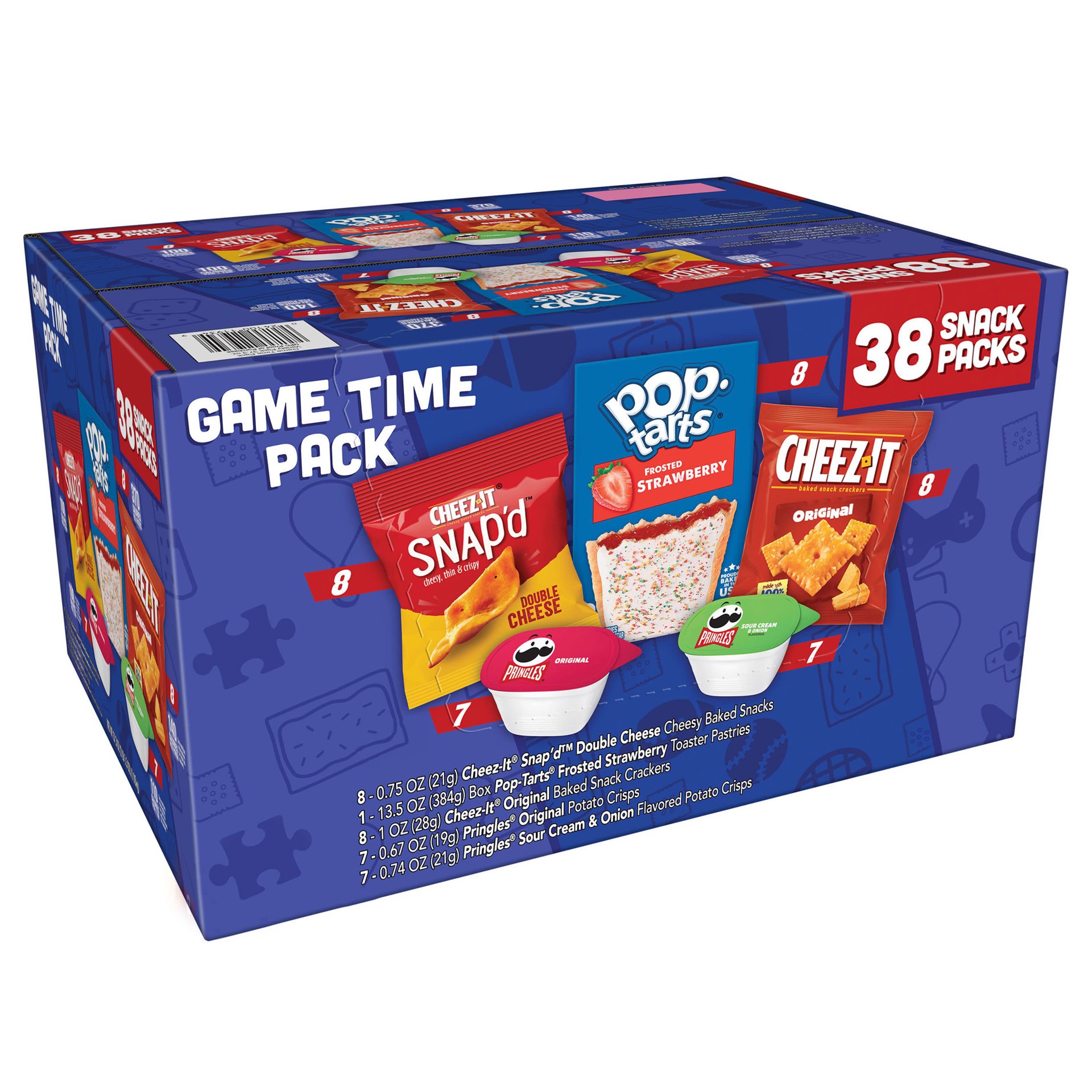 slide 1 of 11, Kellogg's Game Time Pack, Variety Pack, 37.3 oz, 38 Count, 37.3 oz