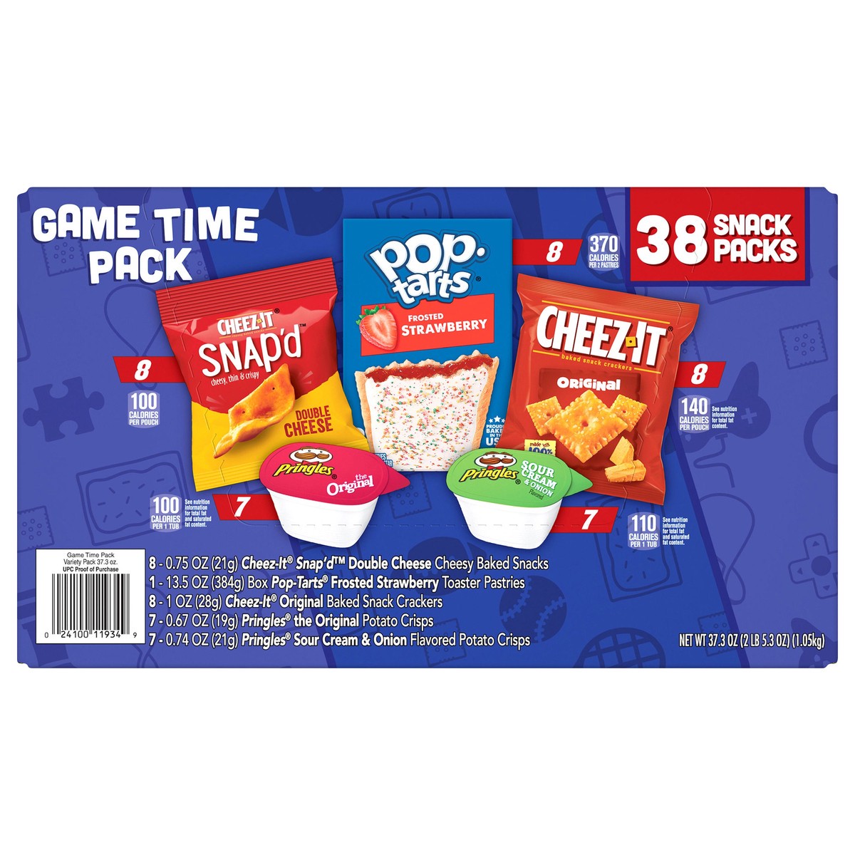 slide 7 of 11, Kellogg's Game Time Pack, Variety Pack, 37.3 oz, 38 Count, 37.3 oz