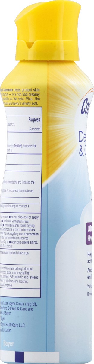 slide 3 of 6, Coppertone Defend & Care Whipped Sunscreen - SPF 50, 5 oz