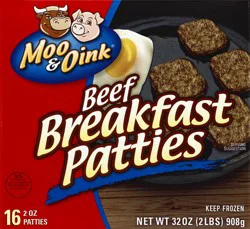 Moo & Oink Breakfast Patties 16 ea
