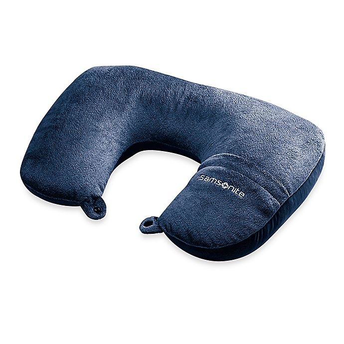 slide 1 of 5, Samsonite Magic 2-in-1 Travel Pillow with Pocket - Navy, 1 ct