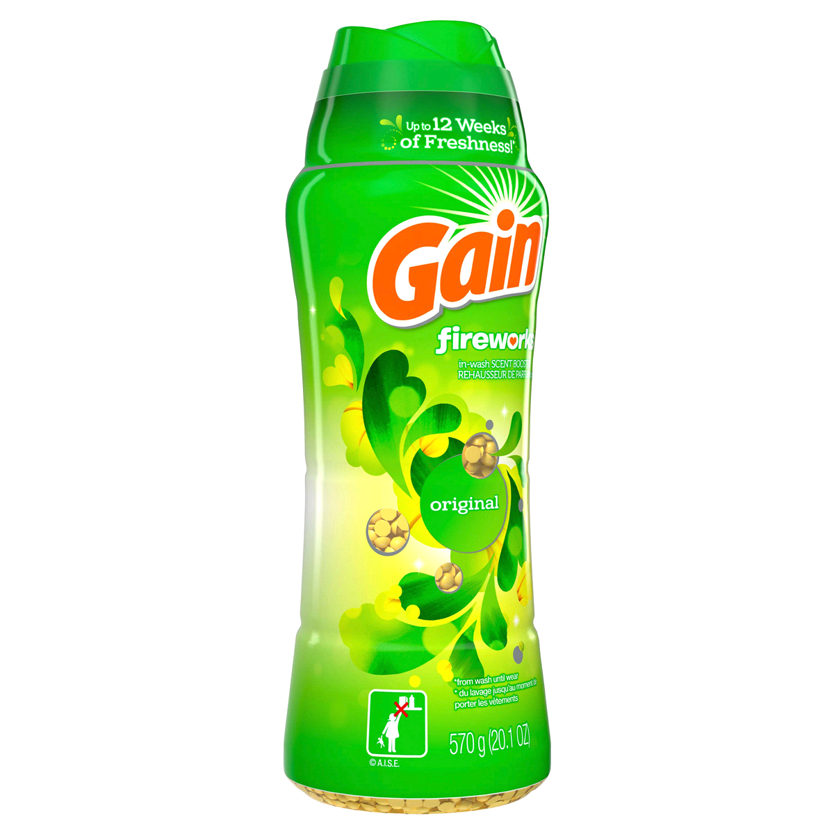 slide 35 of 65, Gain Fireworks In-Wash Original Scent Booster 570 g, 570 g