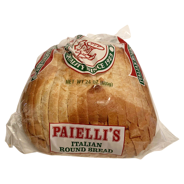slide 1 of 9, Paielli's Bakery Paiellis Bread Italian Round Sliced, 24 oz