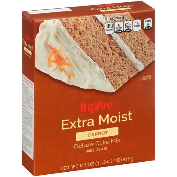slide 1 of 1, Hy-vee Carrot Extra Moist Deluxe Cake Mix - 16.5 oz, 16.5 oz