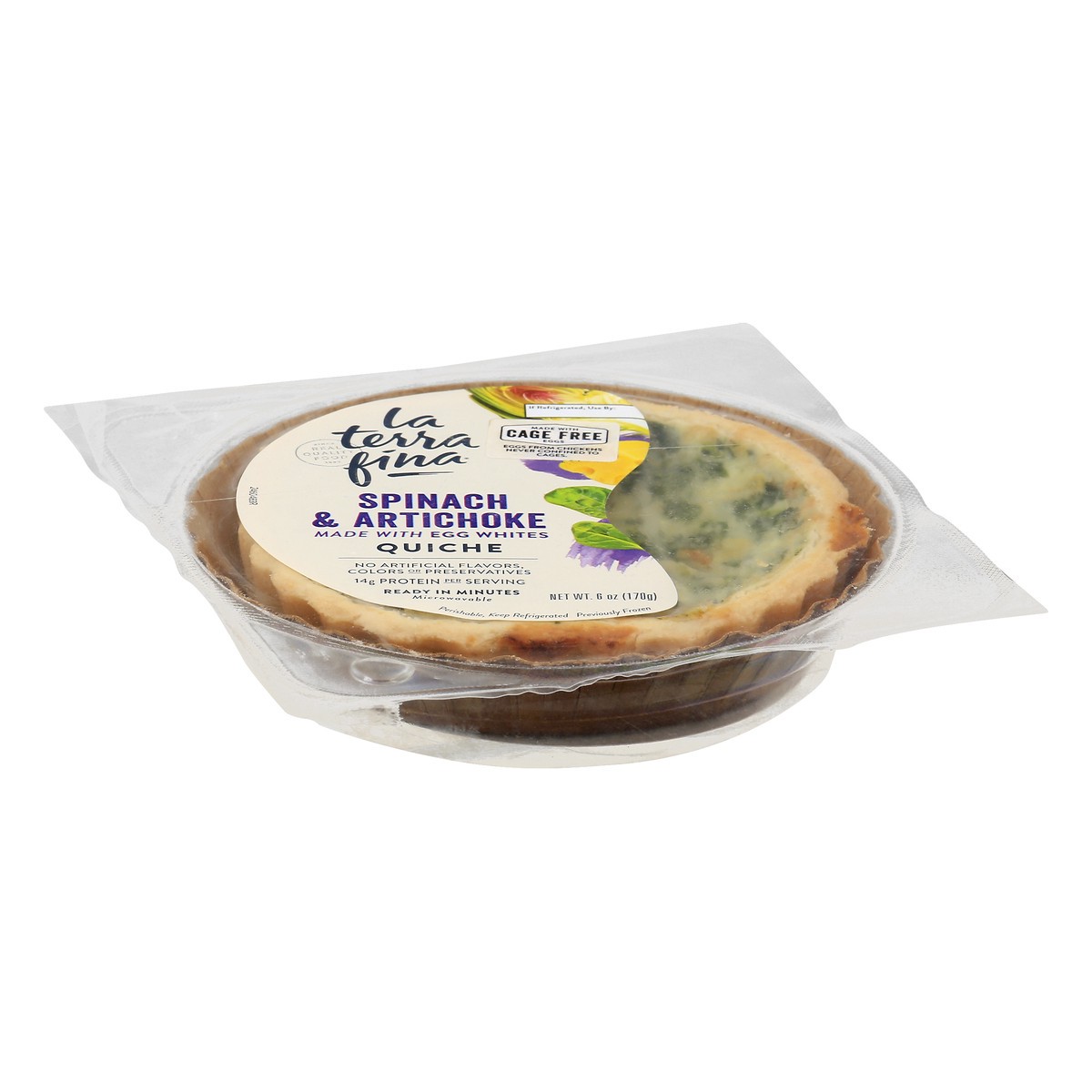 slide 2 of 9, La Terra Fina Spinach & Artichoke Quiche 6 oz, 6 oz