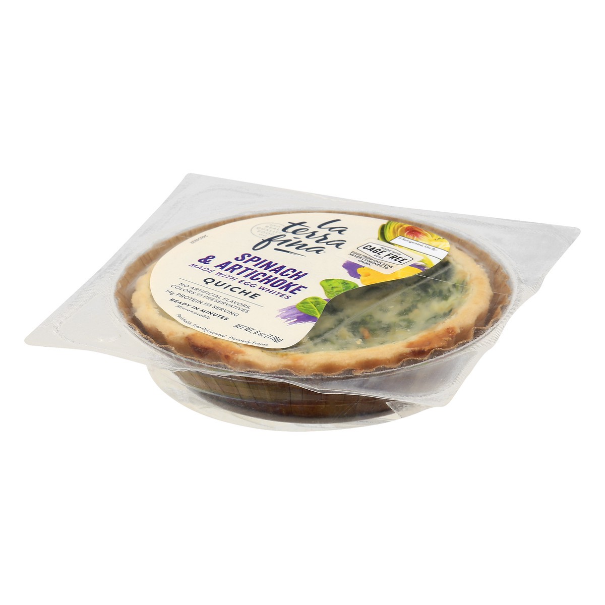 slide 6 of 9, La Terra Fina Spinach & Artichoke Quiche 6 oz, 6 oz