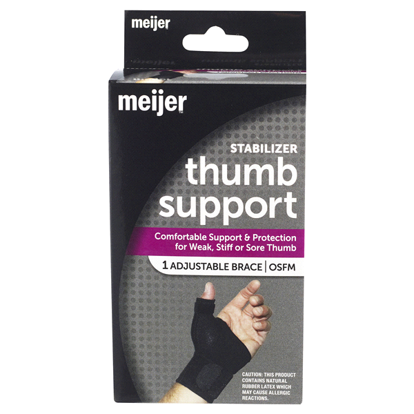 slide 1 of 3, Meijer Thumb Brace - One Size, 1 ct